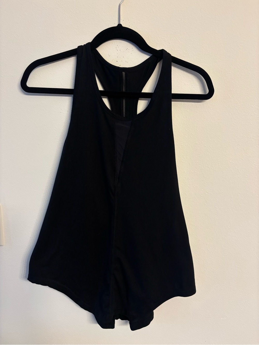 ZYIA Black Racerback Tank w/ mesh V detail - Picture 3 of 6